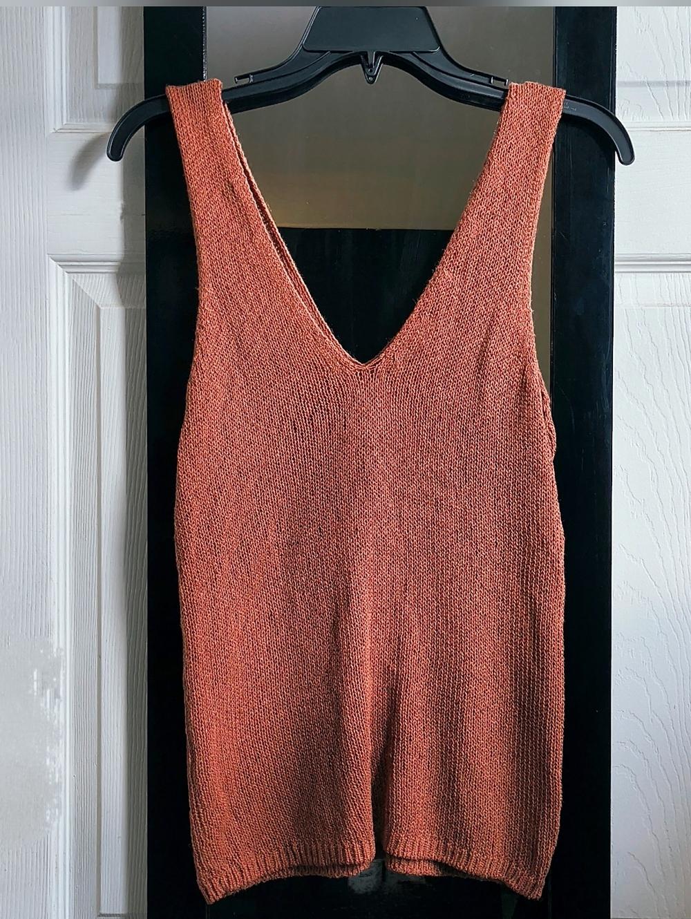 SOLD!!! Mango Basics Rust Brown Sleeveless Knit Top